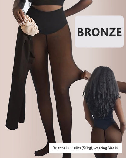 FauxBare Fleece-Lined Sheer Tights